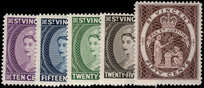 St Vincent 1964-65 wmk 12 perf 12½ set unmounted mint.