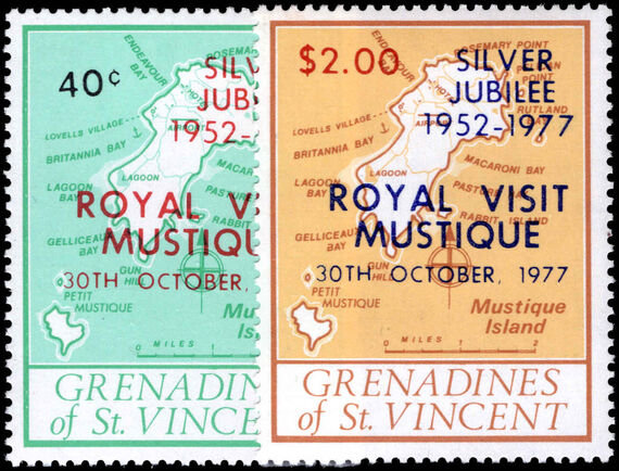 St Vincent Grenadines 1977 Royal Visit unmounted mint.