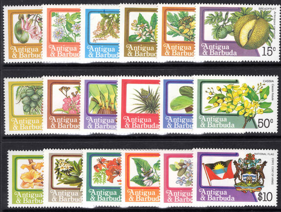 Antigua 1983 Fruits and Flowers perf 14 set unmounted mint.