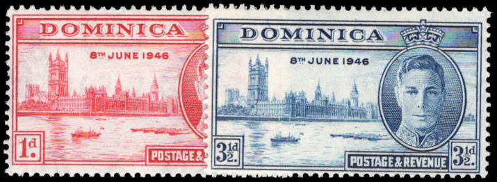 Dominica 1946 Victory lightly mounted mint.