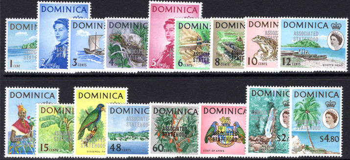 Dominica 1968 Associated Statehood set unmounted mint.