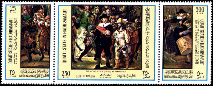 Hadhramaut 1967 Paintings by Rembrandt unmounted mint.