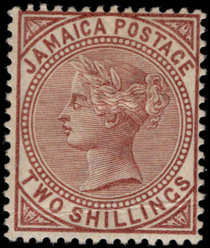 Jamaica 1883-97 2s Venetian red lightly mounted mint.