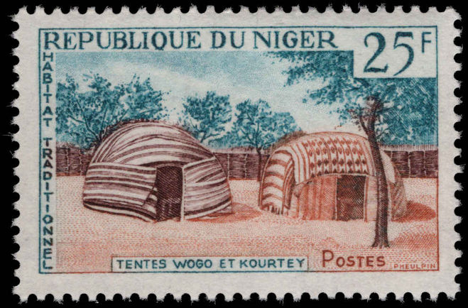 Niger 1964 25f Wogo Tent unmounted mint.
