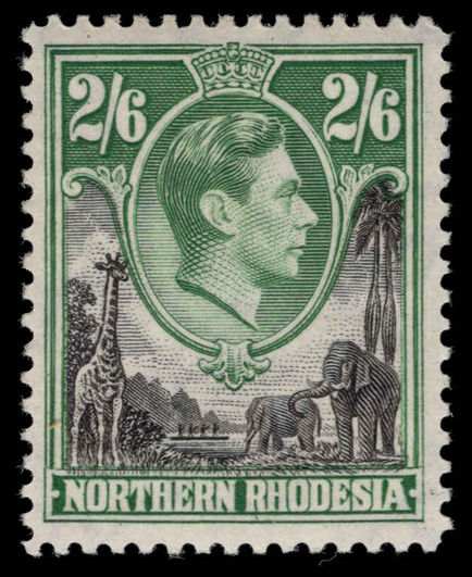 Northern Rhodesia 1938-52 2s6d lightly mounted mint.