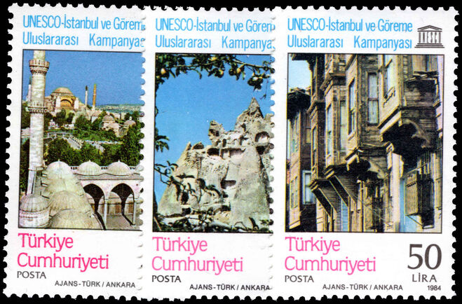 Turkey 1984 UNESCO International Campaign for Istanbul and Goreme unmounted mint.