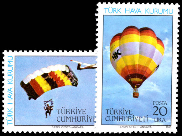 Turkey 1985 60th Anniversary of Turkish Aviation League unmounted mint.