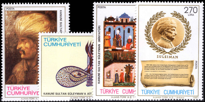 Turkey 1987 Suleiman the Magnificent unmounted mint.