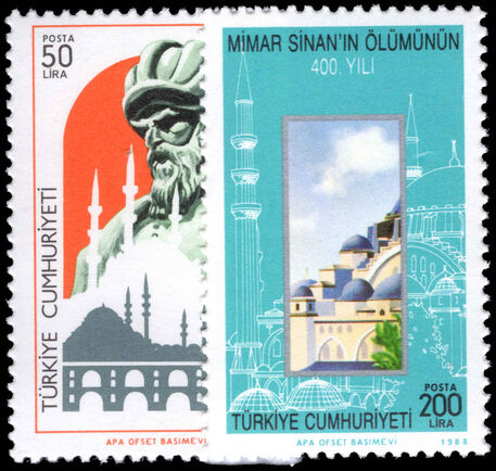 Turkey 1988 400th Death Anniversary of Mimar Sinan unmounted mint.