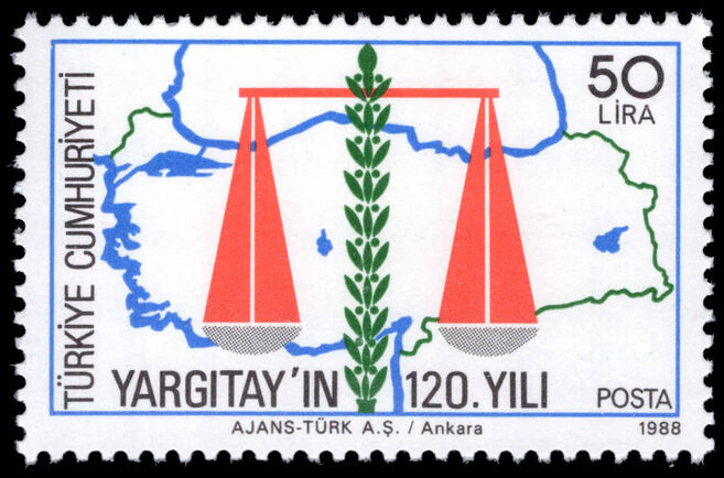 Turkey 1988 120th Anniversary of Court of Cassation unmounted mint.