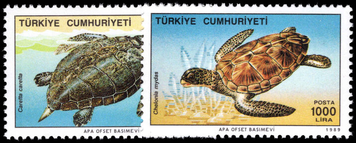 Turkey 1989 Sea Turtles unmounted mint.