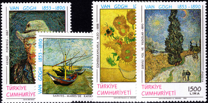 Turkey 1990 Death Centenary of Vincent van Gogh unmounted mint.