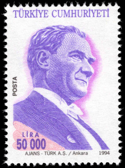 Turkey 1994 50000l Ataturk unmounted mint.