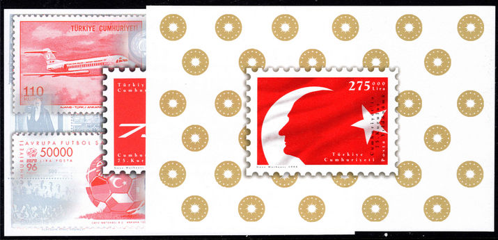 Turkey 1998 Republic Anniversary souvenir sheet unmounted mint.