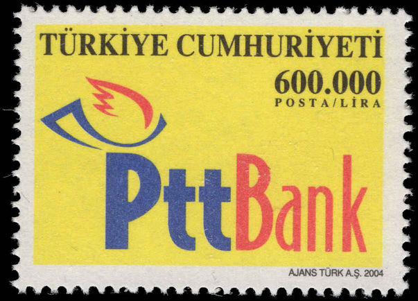 Turkey 2004 PTT Bank unmounted mint.
