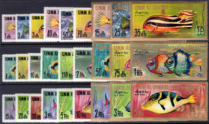 Umm Al Qiwain 1967 Fish of the Arabian Gulf full set unmounted mint.