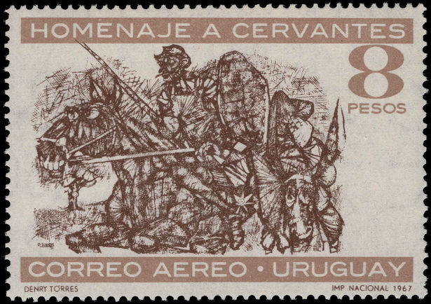 Uruguay 1967 Cervantes unmounted mint.