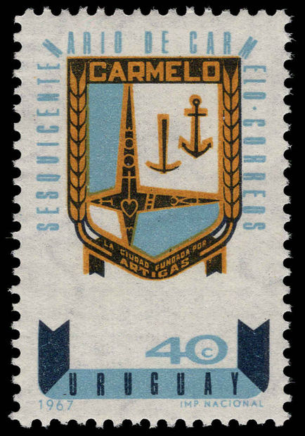 Uruguay 1967 Carmelo unmounted mint.
