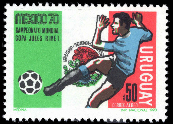 Uruguay 1970 World Cup Football unmounted mint.