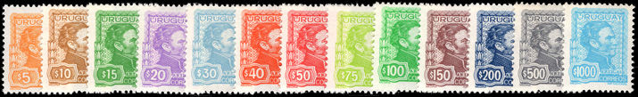 Uruguay 1972 General Jose Artigas set unmounted mint.