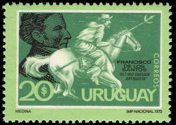 Uruguay 1973 Francisco de los Santos unmounted mint.