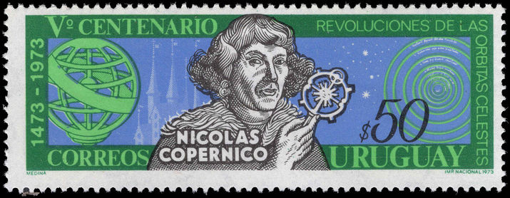 Uruguay 1973 Copernicus unmounted mint.