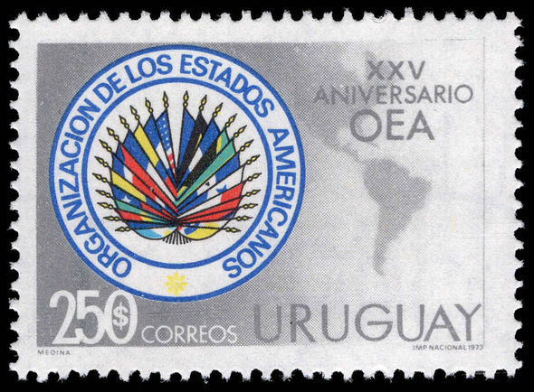 Uruguay 1973 OAS unmounted mint.