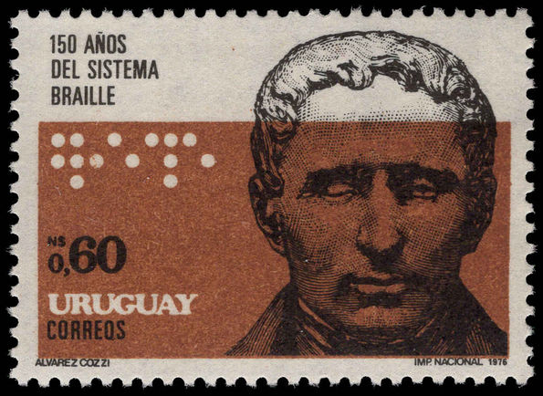 Uruguay 1976 Braille unmounted mint.
