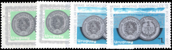 Uruguay 1979 Centenary of First Silver Coinage unmounted mint.