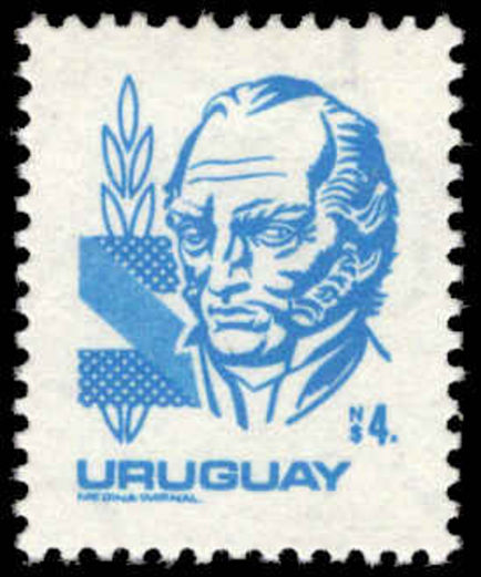 Uruguay 1980 4p blue Artigas unmounted mint.