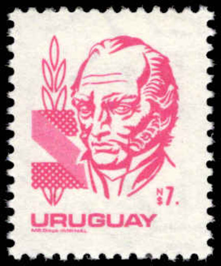 Uruguay 1980 7p purple Artigas unmounted mint.