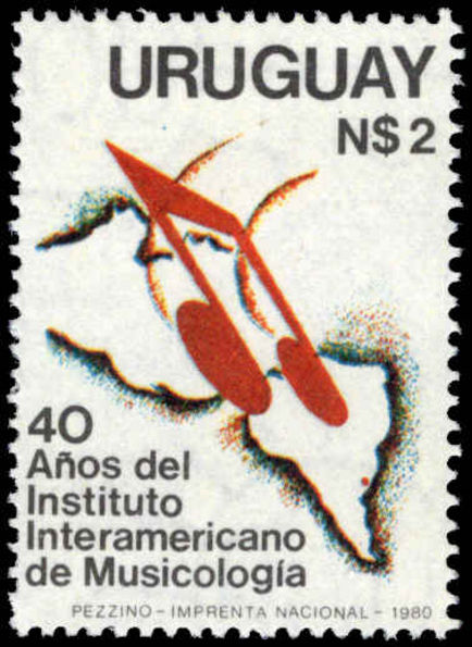 Uruguay 1981 Musicology unmounted mint.