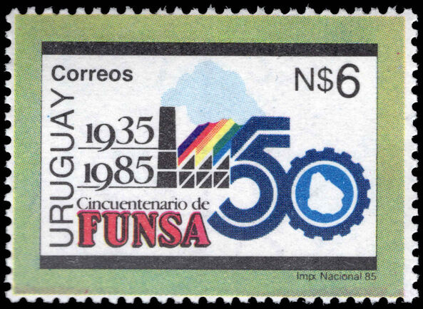 Uruguay 1985 50th Anniversary of FUNSA Tyre Factory unmounted mint.