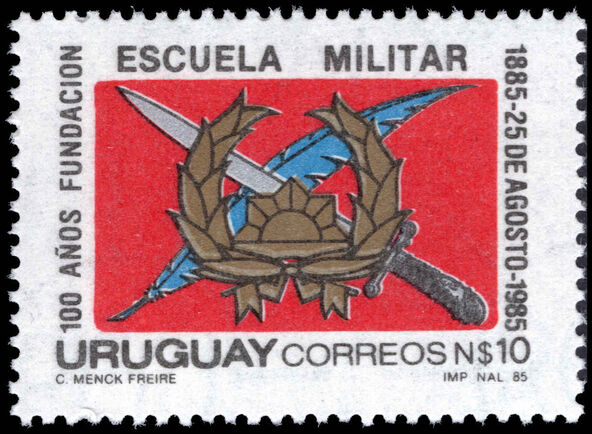 Uruguay 1985 Centenary of Military School unmounted mint.