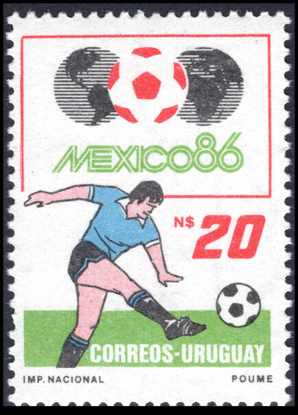Uruguay 1986 World Cup Football Championship unmounted mint.