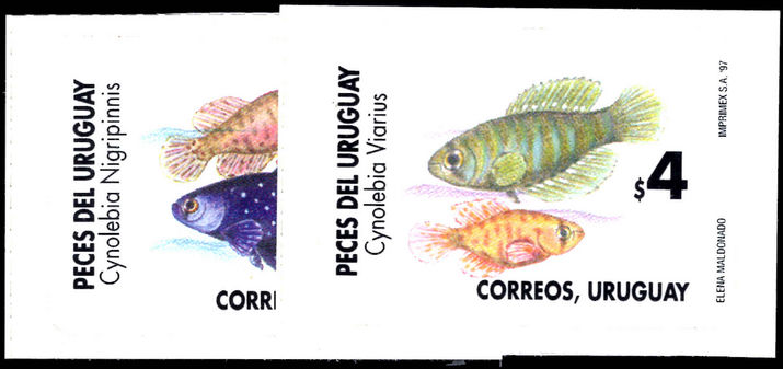 Uruguay 1997 Fishes unmounted mint.