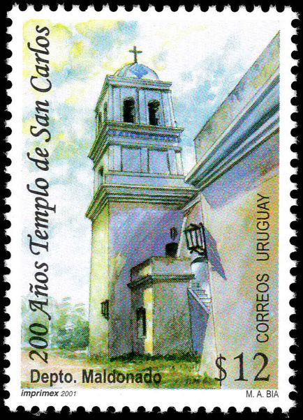 Uruguay 2001 San Carlos Church unmounted mint.