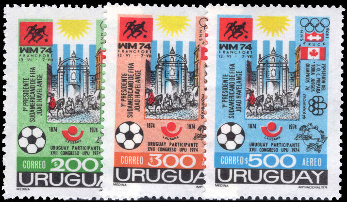 Uruguay 1974 Events and Congresses unmounted mint.