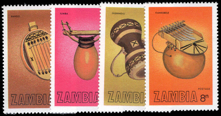 Zambia 1981 Traditional Musical Instruments unmounted mint.