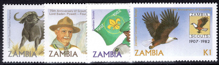 Zambia 1982 75th Anniversary of Boy Scout Movement unmounted mint.