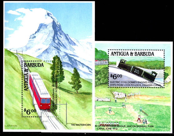 Antigua 1991 Cog Railways souvenir sheet unmounted mint.