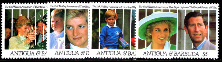Antigua 1991 Charles and Diana Wedding Anniversary unmounted mint.
