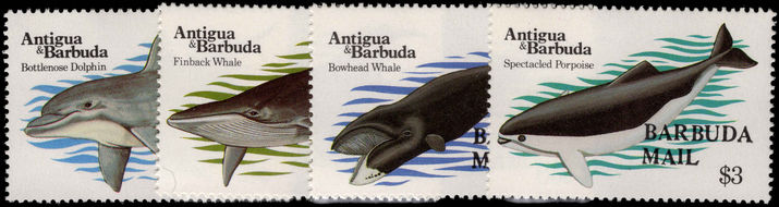 Barbuda 1983 Whales unmounted mint.