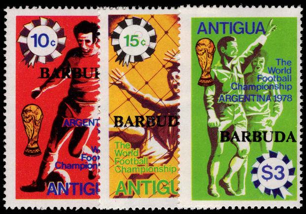 Barbuda 1978 World Cup Football unmounted mint.