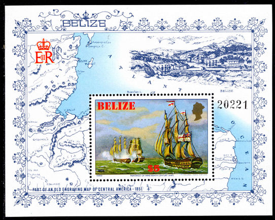 Belize 1981 Sailing Ships souvenier sheet unmounted mint.