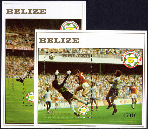 Belize 1982 World Cup Football souvenier sheet unmounted mint.