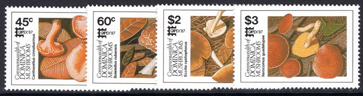 Dominica 1987 Fungi unmounted mint.