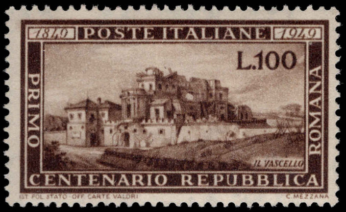 Italy 1949 Roman Republic fine mounted mint.