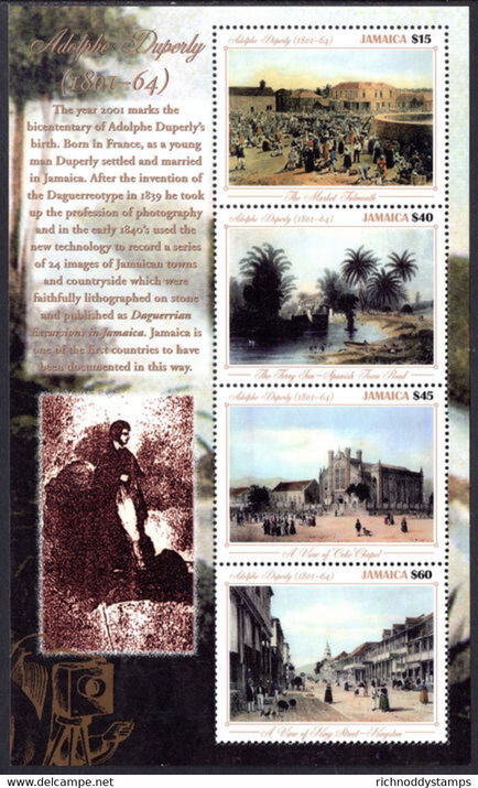 Jamaica 2001 Adolphe Duperly souvenir sheet unmounted mint.