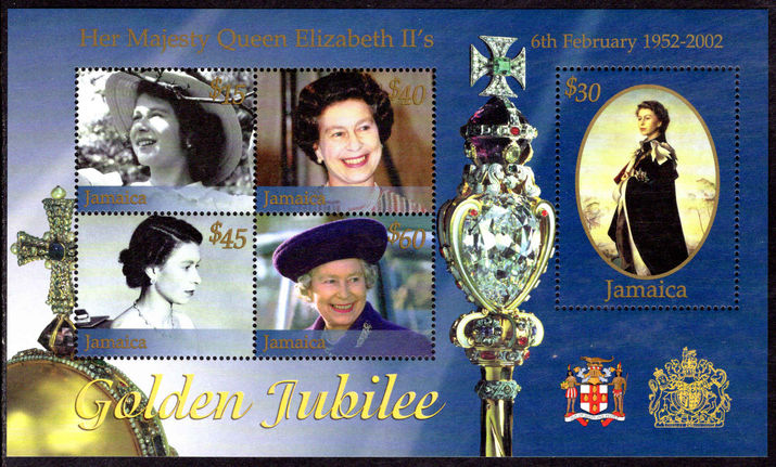 Jamaica 2002 Golden Jubilee souvenir sheet unmounted mint.
